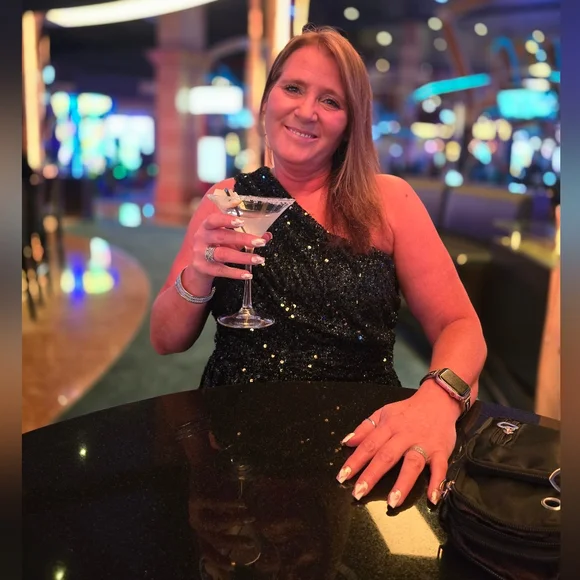 Black one shoulder Seguin Gown - Picture 12 of 15